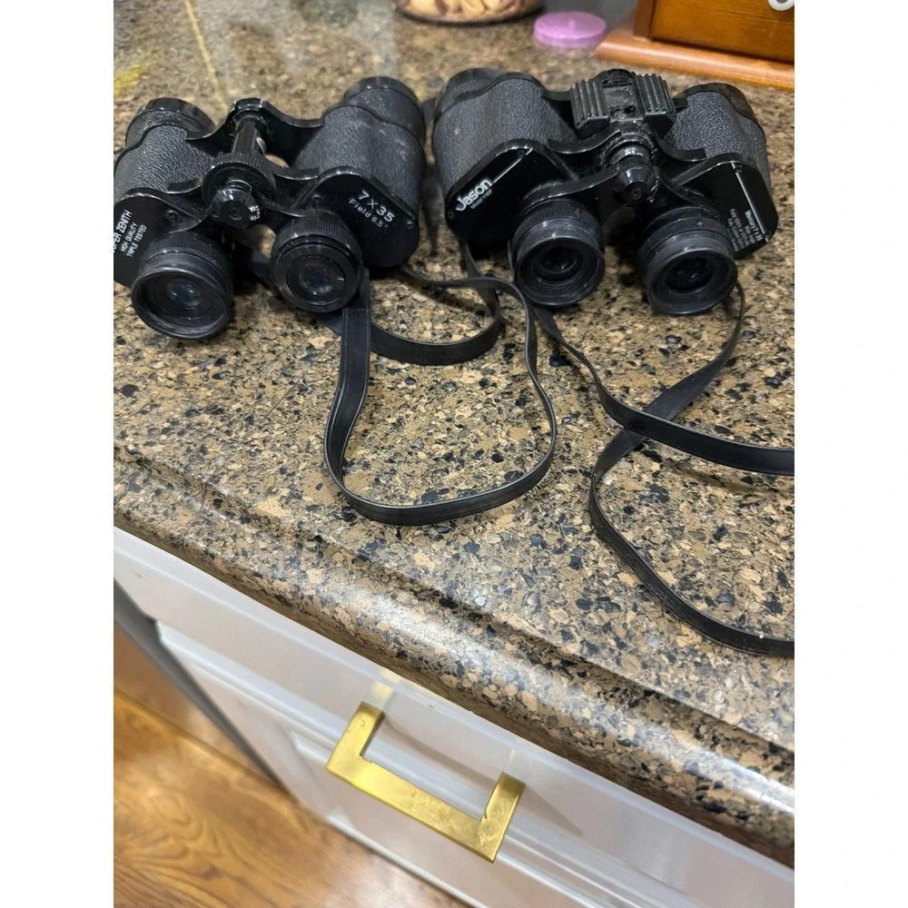 Vintage Jason Empire Mercury 7x35 Wide Angle & Super Zenith 7x35 Binoculars Set